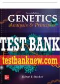 Test Bank For Genetics: Analysis and Principles, 7th Edition All Chapters - 9781260240856