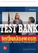 Test Bank For Criminal Law for the Criminal Justice Professional, 5th Edition All Chapters - 9781260254105