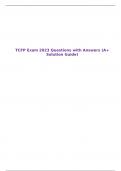 TCFP Exam 2023 Questions with Answers (A+ Solution Guide)