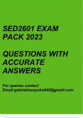 SED2601 Exam pack 2024