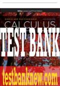 Test Bank For Calculus: Single and Multivariable, 8th Edition All Chapters - 9781119694298