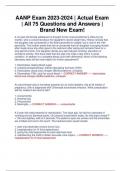 AANP Exam 2023-2024 | Actual Exam | All 75 Questions and Answers | Brand New Exam!