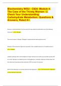 Biochemistry WGU - C624: Module 4: The Case of the Thirsty Woman / 2. Check Your Understanding: Carbohydrate Metabolism. Questions & Answers, Rated A+ 2024