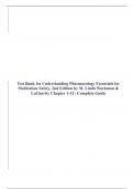 Test Bank for Understanding Pharmacology Essentials for Medication Safety, 2nd Edition by M. Linda Workman & LaCharity Chapter 1-32 | Complete Guide