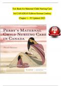 TEST BANK For Maternal Child Nursing Care 3rd Canadian Edition By Keenan Lindsay | Verified Chapter's 1 - 25 Updated 2023| Complete