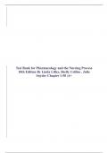 Test Bank for Pharmacology and the Nursing Process 10th Edition By Linda Lilley, Shelly Collins , Julie Snyder Chapter 1-58 |A+ COMPLETE GUIDE 2023