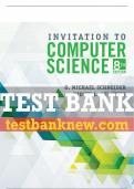 Test Bank For Invitation to Computer Science - 8th - 2019 All Chapters - 9781337561914