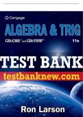 Test Bank For Algebra & Trig - 11th - 2022 All Chapters - 9780357452080