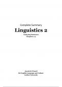 Alle samenvattingen voor Linguistics 2