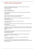 Lataille week 6 soap graded A+  1. Role-play with equipment during the course of a physical examination would be most  beneficial with which of the following groups? - Preschoolers/Toddlers  2. What is the Ortolani Sign? -Assess for congenital hip dysplas