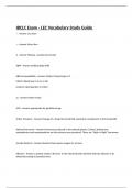 IBCLC Exam - LEC Vocabulary Study Guide 