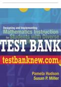 Test Bank For Designing and Implementing Mathematics Instruction for Students with Diverse Learning Needs 1st Edition All Chapters - 9780205442065