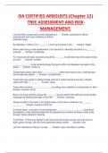 ISA CERTIFIED ARBOLISTS (Chapter 12) TREE ASSESSMENT AND RISK  MANAGEMENT RATED A.