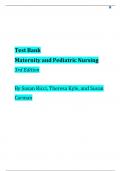 Test Bank Maternity and Pediatric Nursing 3rd Edition  By Susan Ricci, Theresa Kyle, and Susan Carman