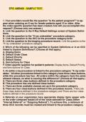  latest 2024 EPIC AMB400 - Sample Test, KAW - AMB 400, AMB 400, AMB400 Chapter, AMB400 Review questions, KAW - AMB 400 Reviewing The Chapter - Procedure Build, AMB 400 - Dynamic OCCs - Referrals, AMB 400 - Immunizations, Amb 400 - Preference Lists, AMB 40