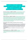 STATE FARM AUTO ADJUSTER CERTIFICATION EXAM LATEST 2023-2024 EXAM 120 QUESTIONS AND ANSWERS(VERIFIED ANSWERS)