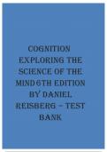 Cognition Exploring The Science Of The Mind 6th Edition By Daniel Reisberg – Test Bank Updated Version 2023