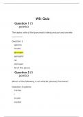 BIOL201 Week 8 Quiz 6 (All Correct Answer)