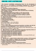 CMN 568 - UNIT 3 ASTHMA QUESTIONS AND ANSWERS GRADED A+