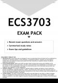 ECS3703 EXAM PACK 2023 - DISTINCTION GUARANTEED