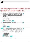 ILE Study Questions with 100% Verified Question & Answers Graded A+ .