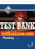 Test Bank For Plumbing, Level 2 4th Edition All Chapters - 9780133148503