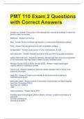 PMT 110 Exam 2 Questions with Correct Answers 