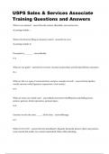 USPS Sales & Services Associate Training Questions and Answers & USPS Sales & Services Associate Training Final Exam 2023/2024 (100%Verified).