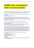 SOWK Test 2 Questions with Correct Answers 