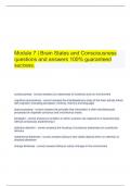   Module 7 | Brain States and Consciousness questions and answers 100% guaranteed success.