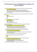 CLC 056 Analyzing Contract Costs Exam Questions And  Answers GRADED A