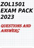 ZOL1501 EXAM PACK 2023