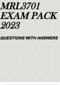 MRL3701 EXAM PACK 2023