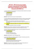 NR 442 - RN Community Health Practice Assessment B 2023-2024 With Exam Questions and Verified Answers [SCORES A]