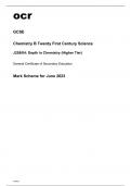 ocr GCSE Chemistry B (Twenty First Century Science) J258/04 Question Paper and Mark Scheme June2023.