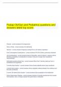  Fisdap Ob/Gyn and Pediatrics questions and answers latest top score.