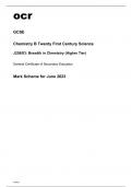 ocr GCSE Chemistry B (Twenty First Century Science) J258/03 Question Paper and Mark Scheme June2023.