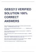 GEB3213 VERIFIED  SOLUTION 100%  CORRECT ANSWERS