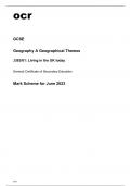 ocr GCSE Geography A Geographical Themes J383/01 Mark Scheme June2023.