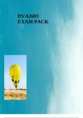 DVA2603 EXAM PACK