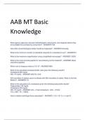 AAB MT Basic  Knowledge 