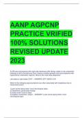 AANP AGPCNP  PRACTICE VRIFIED  100% SOLUTIONS REVISED UPDATE 2023 