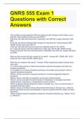 GNRS 555 Exam 1 Questions with Correct Answers 