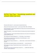 MLPAO Test Prep ~ Hematology questions and answers latest top score.