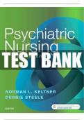 TEST BANK FOR Keltner: Psychiatric Nursing, 8th Edition 2023/2024 VERIFIED  ANSWERS WITH  RATIONALES
