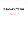 TEST BANK AN INTRODUCTION TO MICROBIOLOGY 13TH EDITION BY TORTORA 