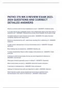 PATHO 370 WK 8 REVIEW EXAM 2023-2024 QUESTIONS AND CORRECT DETAILED ANSWERS 