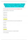 PRAXIS Elementary Education: Multiple Subjects Science (5005) Practice Test Questions (forms 1 & 2) 100% Pass