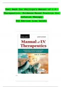 TEST BANK For Phillips’s Manual of I.V. Therapeutics; Evidence-Based Practice for Infusion Therapy 8th Edition Lisa Gorski | Complete Chapter's | 100 % Verified