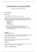 Samenvatting & uitwerking van alle oude examenvragen van het volledige vak Epidemiologie en volksgezondheid (19/20)